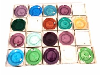 Collection Of 20 Thornton Burgess Cup Plates By Pairpoint Glass