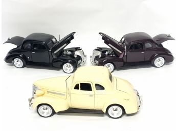 Collection Of 3 1939 Chevy Coupons Diecast Cars By Motormax