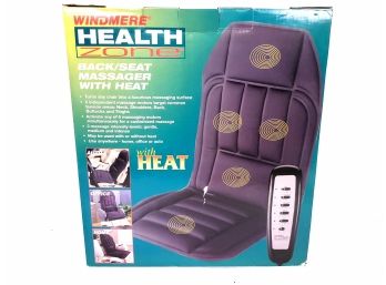Windmere Health Zone Back / Seat Massage Chair Cushion With Heat