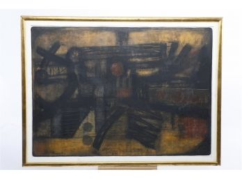 Eduardo Tamariz (Mexican, B.1945)  Abstract Oil Painting On Board