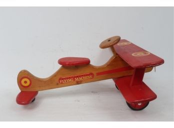 Vintage Great American Flying Machine Wood Airplane Riding Toy