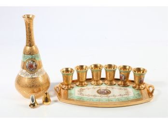 Le Mieux 24k Gold Decorated Cordial Service