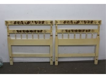 Pair Of Vintage Hitchcock Twin Headboards