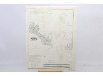 Antique Survey Map Of Muskeget Channel Massachusetts