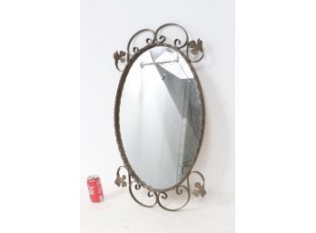 Vintage Metal Wrought Iron Mirror