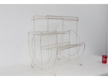 Vintage Metal Wire Plant Stand/table