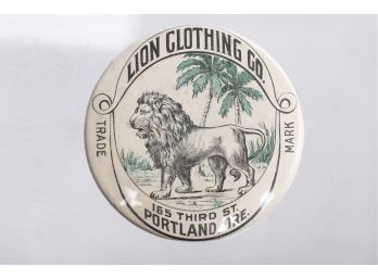Lion Clothing Co. Portland Oregon Advertising Mirror