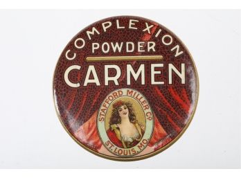 Early 1900's Carmen Complexion Powder Advertising Mirror - Stafford Miller Co. St. Louis