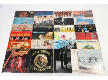 Lot Of 24 LP Records - Including Hank Williams Jr./sr., ZZ Top, U2, Rickie Lee Jones, And Others