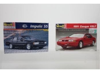 Revell 1991 Cougar XR-7 & Revell Monogram Impala SS Model Cars ~ New/Sealed