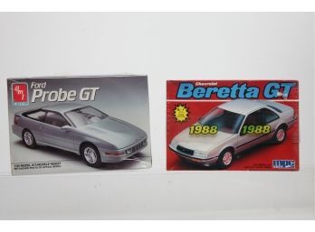 MPC Chevy Beretta GT & AMT 1990 Ford Probe GT Model Cars~ Sealed In Box