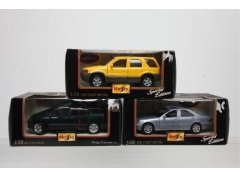 3 Maisto Special Edition Die Cast Cars - New In Box