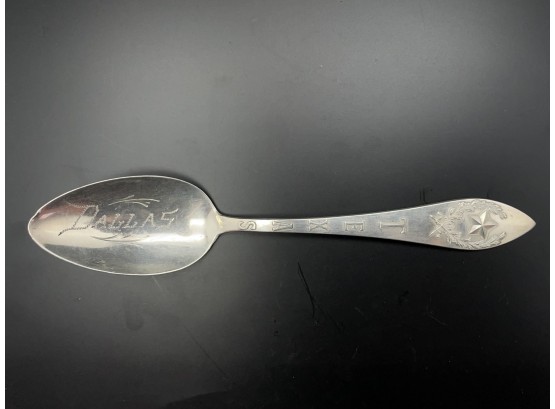 Dallas Texas Sterling Silver Souvenir Spoon