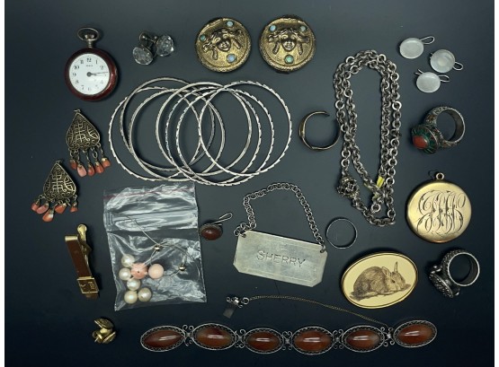 Costume And Silver Jewelry Lot