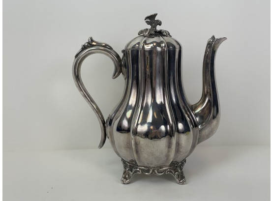 Roswell Gleason (dorchester, MA) Silver Plate Coffee Pot Circa 1840