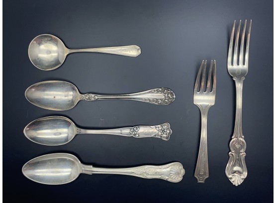 Misc. Sterling Silver Lot 4 Spoons 2 Forks