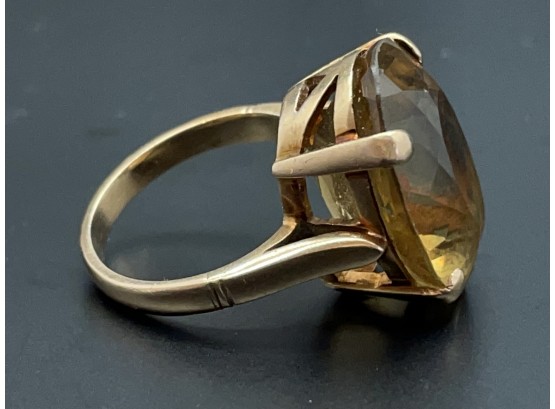 14k Gold And Citrine Ring