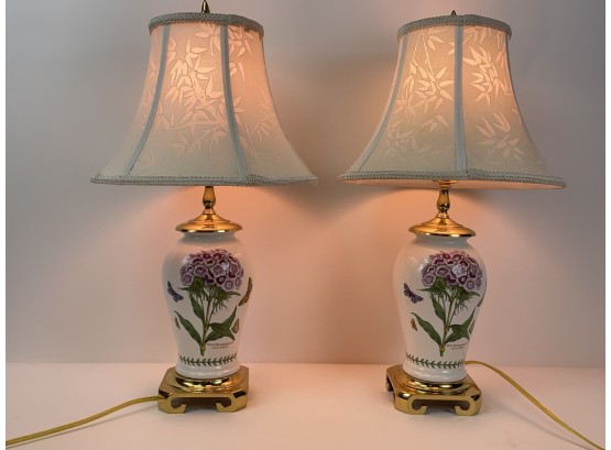 Set Of 2 Portmeirion  Botanic Garden Lamps
