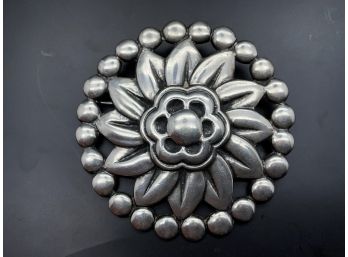 Antique Large Tiffany & Co. Makers Sterling Brooch