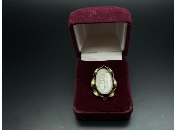 Cameo Ring With Gold Band