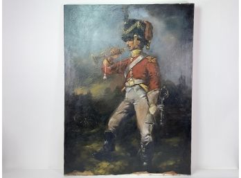 Large Oil On Canvas Soldier, Jim Lancia