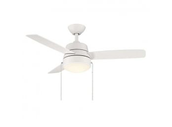 Hampton Bay Caprice 44 In. LED Indoor Matte White Ceiling Fan W/ Light