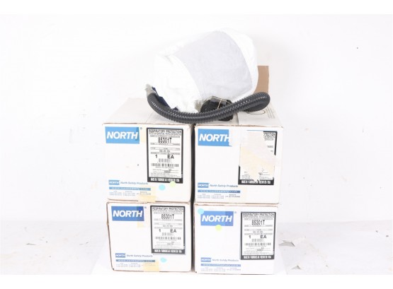 Group Of 4 North Safety Airline Hooded Respirators  Model 85301T New
