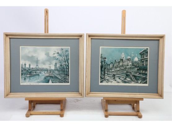 Pair Of Matted And Framed Paris Painting Prints