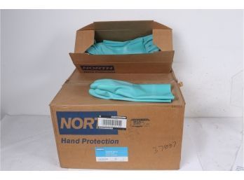Case Of 6 Dozen North Chemical Resistant Glove, 25 Mil, Sz 10 14' Long Nitrile Latex