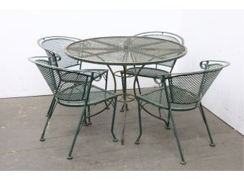 Wrought Iron Tables W/ 4 Matching Chairs