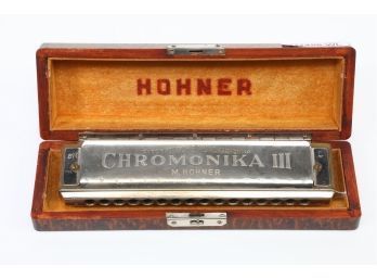 Vintage Hohner Chromonika III Harmonica