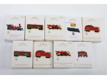 9pc Hallmark Holiday Train Lionel Christmas Ornaments