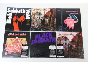 6pc Assorted Black Sabbath Record Lot