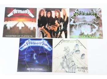 Metallica 5pc Vinyl Record Lot