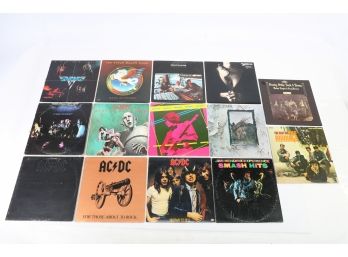 Assorted Rock Record Lot Queen, ACDC, Etc.