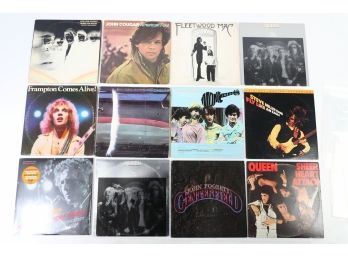 12pc Mixed Record Lot Queen, Fleetwood Mac, Etc