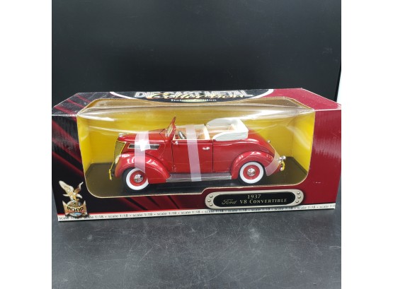 New In Box Yat Ming 1937 Red Ford V8 Convertible Diecast Model