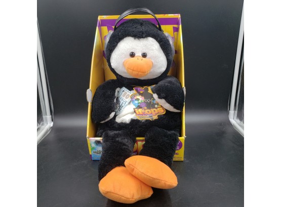 NEW IN BOX  Iflops Plush 18' Penguin - Speaker For Your Phone, Mp3 Or CD Player - Light Show, Too