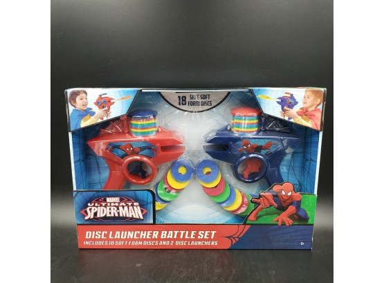 New In Box Marvel Comics Spiderman Disc Launcher Battle Set