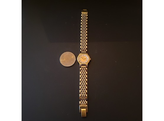 Ladies Seiko Gold Quartz Watch - New Battery Works Great!