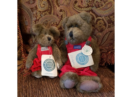 Lot Of 2 Boyds Bears - 11' Christopher And  7' Clark S. Bearhugs - With Tags