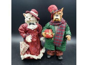 Pair Of 12' Folkraft Possible Dreams Figures Citizens Of Londonshire