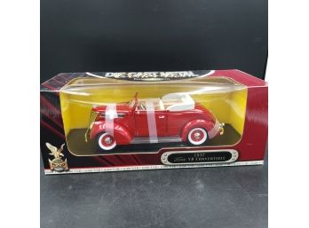 New In Box Yat Ming 1937 Red Ford V8 Convertible Diecast Model