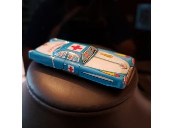 Vintage Nomura Tin Toy Ambulance Car TN Mark