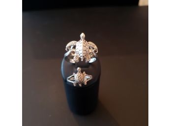 Sterling Silver Turtle Ring And Toe Ring