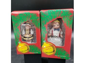 2 New In Box Effanbee 1998 Doll Ornaments