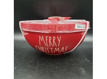 New In Package Set Of 3 Christmas Ceramic Mixing Bowls By Rae Dunn