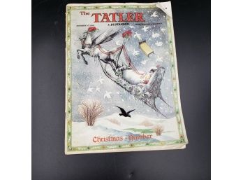 Tatler & Bystander Magazine- Antique, Christmas Theme, Printed In 1952