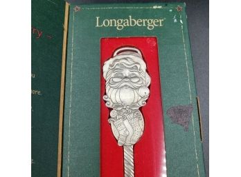 NEW IN BOX 2002 Longaberger Pewter Santa Key