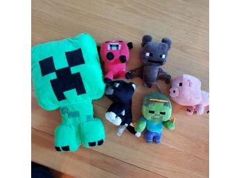 Lot Of 6 Minecraft Plush Animals